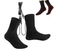 Calcetines Térmicos De Invierno,Calcetines Térmicos Eléctricos | térmicos Largos para pies de Calentamiento rápido - térmicos USB Transpirables para Senderismo, Viajes, Caminatas