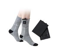 Calcetines térmicos eléctricos recargables con calor ajustable, diseño de tubo largo para esquí, senderismo, frío extremo, unisex, calcetines térmicos eléctricos para esquí