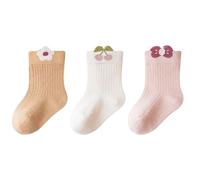 Calcetines Termicos Niña - Calcetines Suaves Y para Bebés Recién Nacidos Bebés Y Niños Pequeños Calcetines De Invierno Acogedores con Lindos Diseños De Dibujos Animados (White 0-6 Months)