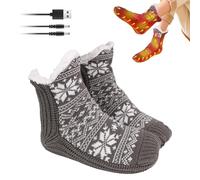 Calcetines térmicos para mujer, forro polar impermeable, alimentados por USB, calcetines térmicos para senderismo, viajes, camping, ciclismo, esquí, pesca, invierno y clima frío