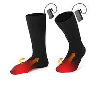 Calcetines térmicos suaves alimentados por 2 pilas AA Calcetines térmicos eléctricos, cómodos calcetines térmicos gruesos para hombres y mujeres Calcetines térmicos