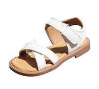 Calcetines tipo pantufla para niñas, talla 1, sandalias de suela suave, sandalias planas informales para la playa y al aire libre, White, 28.5 EU