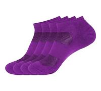 Calcetines tobilleros deportivos de rayón de fibra de bambú para mujer, 4 pares, Morado (, M