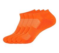 Calcetines tobilleros deportivos de rayón de fibra de bambú para mujer, 4 pares, Naranja, 4-9