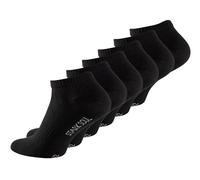 Calcetines tobilleros para hombres y mujeres, 6 pares, calcetines deportivos antideslizantes y transpirables, para gimnasio, correr, entrenamiento (FR/ES, Números, 43, 46, Regular, Regular, 6x Negro)