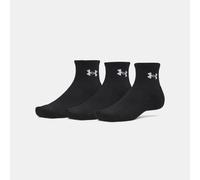 Calcetines tobilleros Under Armour Performance Cotton unisex - Paquete de 3 Ultimate Negro / Ultimate Negro / Blanco M