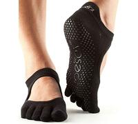 Calcetines Toesox Full-Toesox BELLARINA con sujeción (Color-Negro, S)