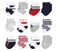 Calcetines unisex de felpa para reci?n nacidos y beb?s de Luvable Friends, paquete de 12 unidades