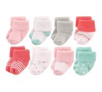 Calcetines unisex Luvable Friends para beb s reci n nacidos y beb s de rizo con lunares coral de 0 a 6 meses