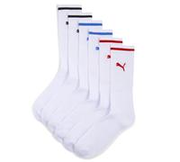 Calcetines unisex PUMA Sport Crew Stripe, pack de 3 pares, Ropa, Blanco, 47-49 47-49