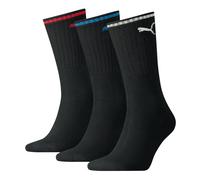 Calcetines unisex PUMA Sport Crew Stripe, pack de 3 pares, Ropa, Negro, 47-49 47-49
