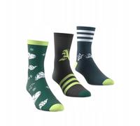 adidas nd Love Crew 3 Pairs, Socks Unisex niños, Verde (Collegiate Green/Black/Arctic Night), 25-27 EU