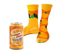 Calcetines Zumo de Naranja Hombre Mujer Divertidos, Regalo Original en Caja