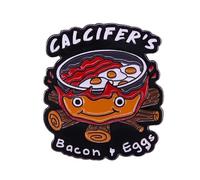 Calcifer Calcifer's Bacon & Eggs Fying Pan Fire Wood Anime Castle Manga 3.2 cm Pin esmaltado, 1.25 inches, Esmalte, Metal