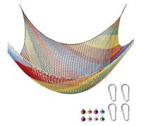 Calcing Cargo Net - Red de seguridad de patio de recreo, red pesada | Red de escalada fuerte para el parque infantil, red mercante de grado comercial para cursos de obstáculos, redes de un