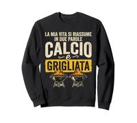 Calcio e Grigliata Design Sportivo Barbacoa Uomo Sudadera