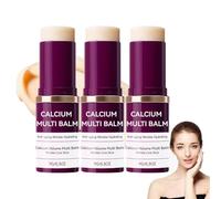 Calcio Multi Balm, Anti-Aging Wrinkle Core Stick,Colágeno, Hidratante Calcio Volume Multi Balm - Adecuado para la cara del cuello de los ojos, uso diario portátil (3 unidades)