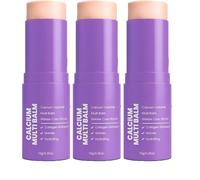 Calcio Multi Balm Stick Anti Envejecimiento Hidratante y Reafirmante para Cara Ojos y Cuello Colágeno Hidratante Cuidado de la Piel Coreano (3Piezas)