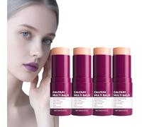 Calcio Multi Balm Stick, Nourishing Repair Cream for Face and Eyes, Strengthening Volumizing Formulated with Calcium Antiarrugas Hidratante para mejorar la elasticidad de la piel (4 unidades)