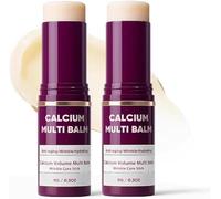 Calcio Multi Balm Volume Stick Colágeno coreano Hidratante Antienvejecimiento Reafirmante Cuidado de la piel para ojos, cara y cuello Tratamiento de arrugas Fórmula central hidratante (2Piezas)