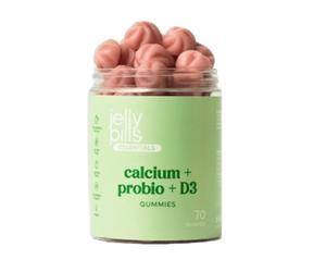 Calcio + Probio + D3 70 gummies sabor fresa JELLY - complemento para huesos y digestión