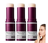 Calcio Volume Multi Balm Stick, Antienvejecimiento Hidratante Palillo de Colágeno Reafirmante para ojos, cara y cuello, Lápiz Hidratante de Colágeno Coreano, Reafirmante, Reparador (3 unidades)
