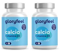 Calcio y Vitamina D (1000 UI) - 800mg de Carbonato de Calcio - D3 para favorecer la absorción del calcio* - Altamente dosificado - 180 Tabletas para 3 meses - Sin aditivos (Paquete de 2)