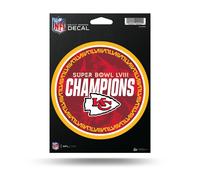 Calcoman a de vinilo troquelada de Rico Industries, NFL Football, Kansas City Chiefs, campeones del Super Bowl 2024, 13,7 x 18,8 cm - Accesorio p
