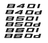 Calcomanía Adhesiva con Letras for Maletero de Coche, ABS Negro 3D, Emblema con Logotipo Compatible con E63 G32 E64 F12 840i 840d 850i 850d 860i 860d, Accesorios for automóviles(Silver,860d)