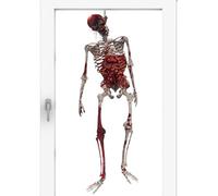 Calcomanía adhesiva para ventana de Halloween, cadáver suspendido, decoración del hogar para sala de estar, calcomanías de pared para telón de fondo de fotos, calcomanías de vidrio