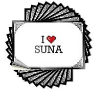 Calcomanía autoadhesiva con texto en inglés "I Love Suna Laptop Spring" (6 x 9 cm)