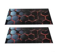 Calcomanía automotriz para pilar B de panal de abeja, 2 piezas para decoración de postes de puerta interior de coche y cohesión visual (A)