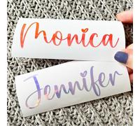 Calcomanía con nombre personalizable, letras de vinilo, calcomanías personalizadas compatibles con botellas de agua, vaso, taza, laptop, nombres personalizados para decorar fiestas (5 cm de ancho)
