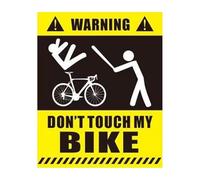Calcomanía con texto en inglés "Don't Touch My Biike", divertida calcomanía de bicicleta, perfecta para los amantes de las bicicletas, calcomanía de vinilo duradera para personalizar tu viaje, ideal