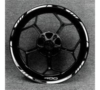 Calcomanía Cubo Rueda Motocicleta Pegatina Reflectante Llanta Delantera Trasera para Kawasaki para Z250 para Z300 para Z400 para Z650 Resistente arañazos(Color20)