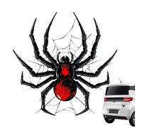 Calcomanía de araña para coche, resistente al agua, calcomanías de terror para coche, atractivas figuras de araña de dibujos animados góticos, prácticas calcomanías de animales para automóvil
