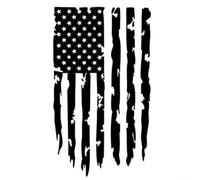 Calcomanía de bandera envejecida para puerta trasera de camión estadounidense, 52 x 30 cm, gráfico de vinilo de PVC negro para camioneta, puerta trasera para parachoques de ventana, emblema troquelado