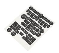 Calcomanía de Botón de Radio para Automóvil, Juego de Calcomanías de Reparación de Botón Interior de Automóvil Calcomanías de Botón de Bloqueo de Puerta Pegatinas de Reemplazo