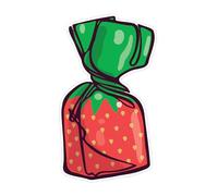 Calcomanía de caramelo duro de fresa de 3.5 pulgadas, calcomanías de vinilo retro de fresas, caramelos nostálgicos, impermeables, calcomanías para exteriores, laptop, coche (1)