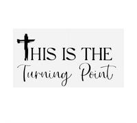 Calcomanía de Charlie Kirk con texto en inglés «This is The Turning Point», calcomanía de vinilo para laptop, vaso - Valor, convicción, país