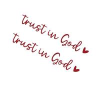 Calcomanía de espejo para de coche, confianza en Dios, 2 piezas de calcomanías para coche, calcomanías de vidrio retrovisor para coche, calcomanías para ventana de coche