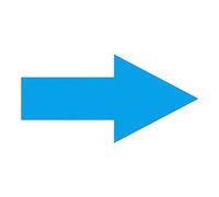 Calcomanía de flecha azul para el suelo, 25 x 12,5 cm, autoadhesiva, señal de flecha direccional, vinilo resistente a la intemperie, etiquetas de flechas extraíbles, 20 unidades