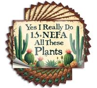 Calcomanía de granja para decoración de cocina, despegar y pegar, con texto en inglés "Yes, I Really Do". Más de 15 Nefa All These Plants. Vaso de vinilo impermeable esponjoso para Western, 12 x 18 cm
