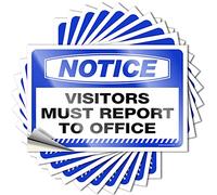 Calcomanía de herramientas para aviso que los visitantes deben informar a la oficina, 10 calcomanías inapropiadas para automóvil para mujeres (8 x 12 cm)