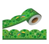 Calcomanía de hojas verdes para tablón de anuncios, fronteras decorativas para decoración de pared de pizarra, decoración de pared