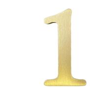 Calcomanía de latón Macizo de 1.7 Pulgadas, Letras inglesas, Adorno de Letras del Alfabeto de Metal, Letras y números autoadhesivos de Pared, señalización de dirección de casa, números de Puerta