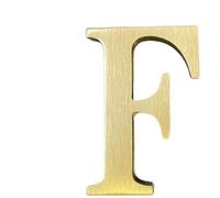 Calcomanía de latón Macizo de 1.7 Pulgadas, Letras inglesas, Adorno de Letras del Alfabeto de Metal, Letras y números autoadhesivos de Pared, señalización de dirección de casa, números de Puerta