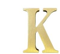 Calcomanía de latón Macizo de 1.7 Pulgadas, Letras inglesas, Adorno de Letras del Alfabeto de Metal, Letras y números autoadhesivos de Pared, señalización de dirección de casa, números de Puerta