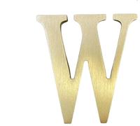Calcomanía de latón Macizo de 1.7 Pulgadas, Letras inglesas, Adorno de Letras del Alfabeto de Metal, Letras y números autoadhesivos de Pared, señalización de dirección de casa, números de Puerta
