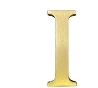 Calcomanía de latón Macizo de 1.7 Pulgadas, Letras inglesas, Adorno de Letras del Alfabeto de Metal, Letras y números autoadhesivos de Pared, señalización de dirección de casa, números de Puerta